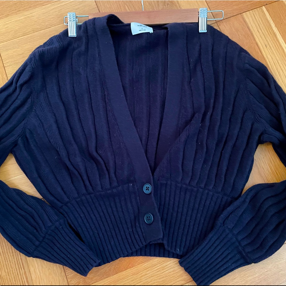 Babaton navy cropped cardigan (never worn).